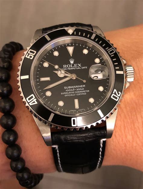 Rolex submariner leather strap